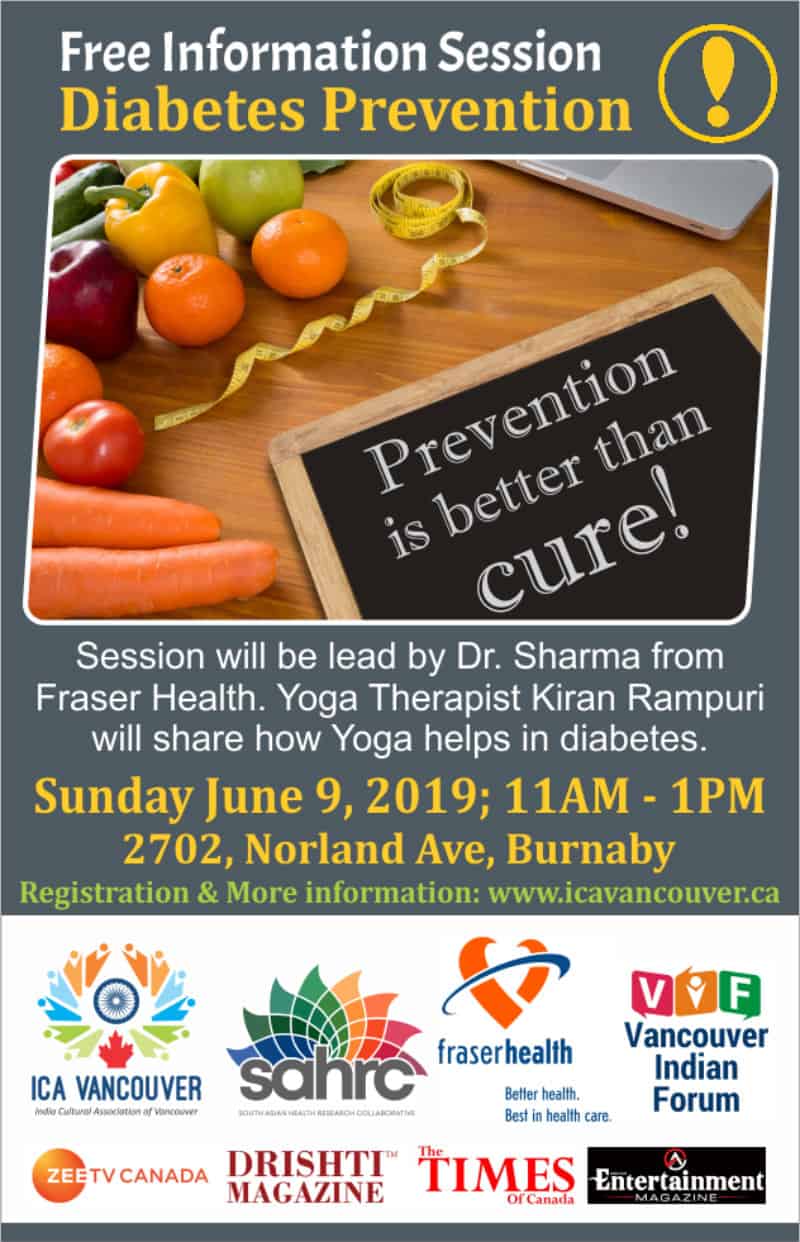 Free Information Session - Diabetes Prevention | India Cultural ...